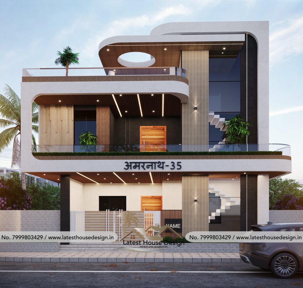 Modern Elevation design of a contemporary house with stylish architecture