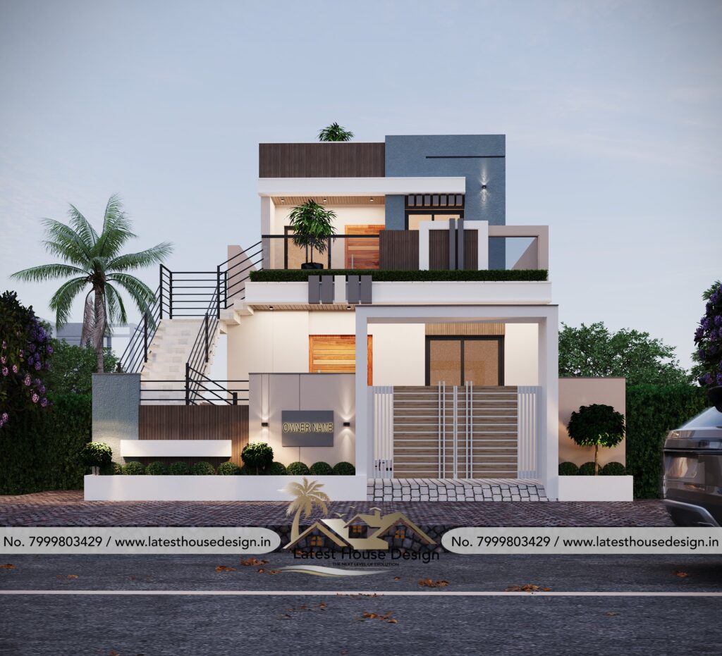 Modern Elevation design of a contemporary house with stylish architecture
