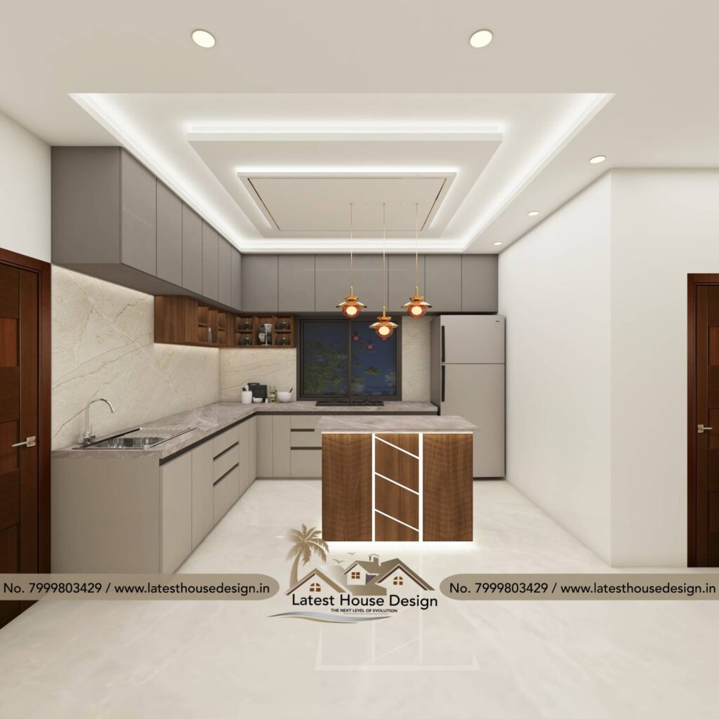Modern Kitchen Design with modular layout and stylish interiors.