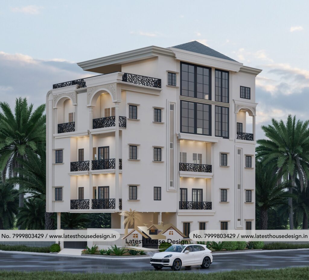 Kerala Hut Elevation design with traditional sloping roof architecture