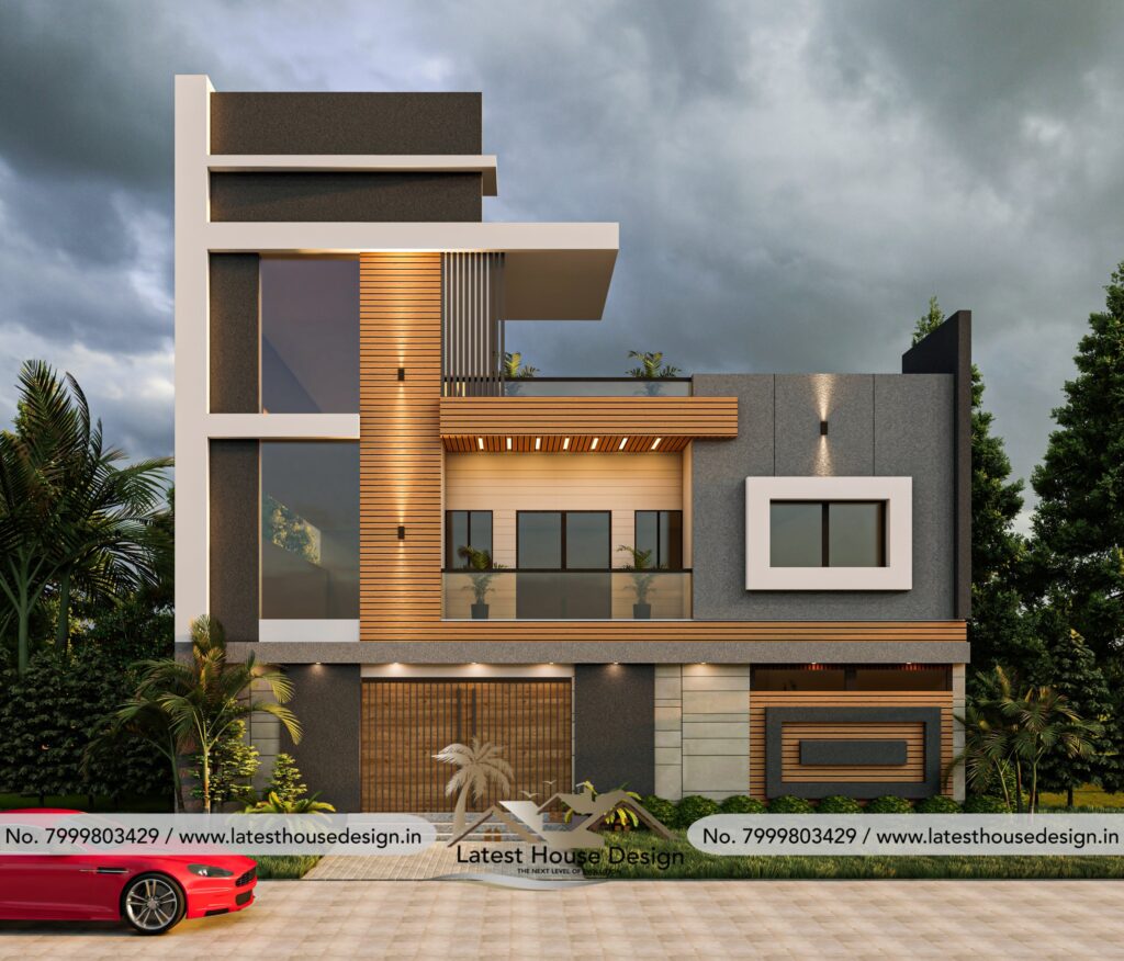 Modern Elevation design of a contemporary house with stylish architecture