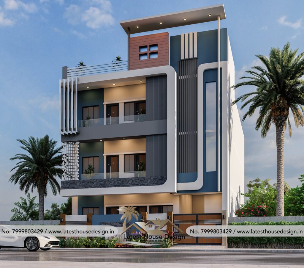 Modern Elevation design of a contemporary house with stylish architecture