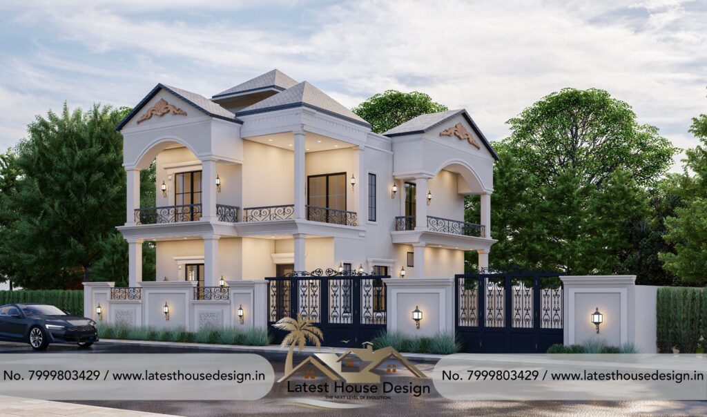 Karela hut style elevation design with curved organic structure, eco-friendly materials and unique modern rustic facade