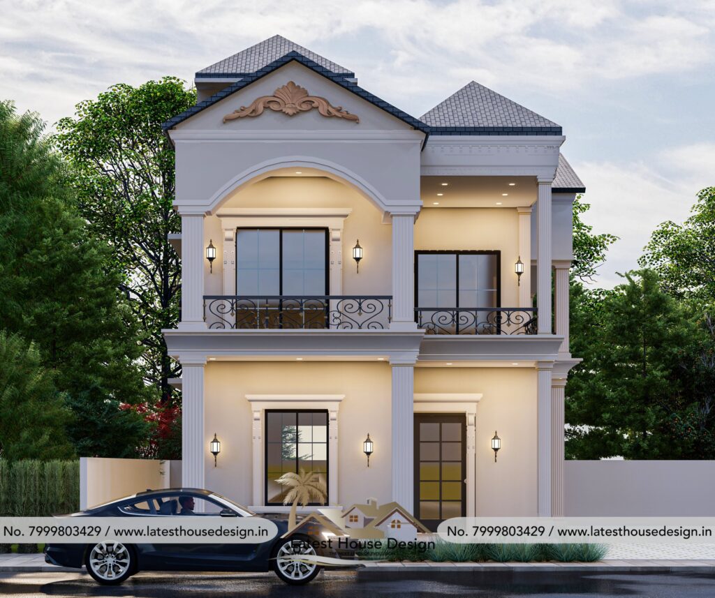 Karela hut style elevation design with curved organic structure, eco-friendly materials and unique modern rustic facade